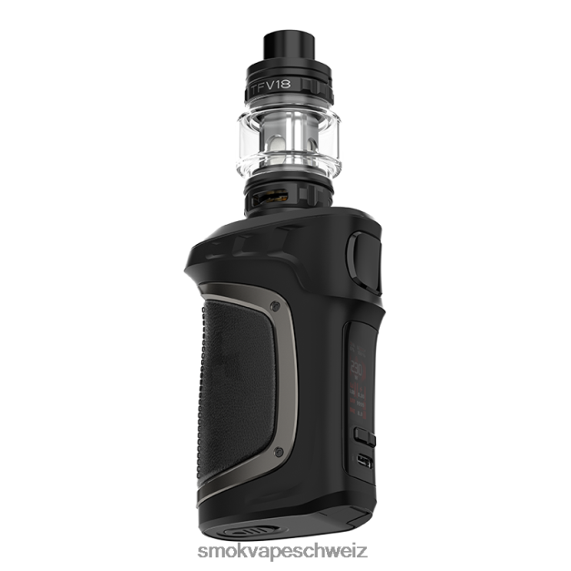 0482JT71 - SMOK vape Schweiz - SMOK MAG-18 Bausatz Schwarzes Gun-Metal-Leder