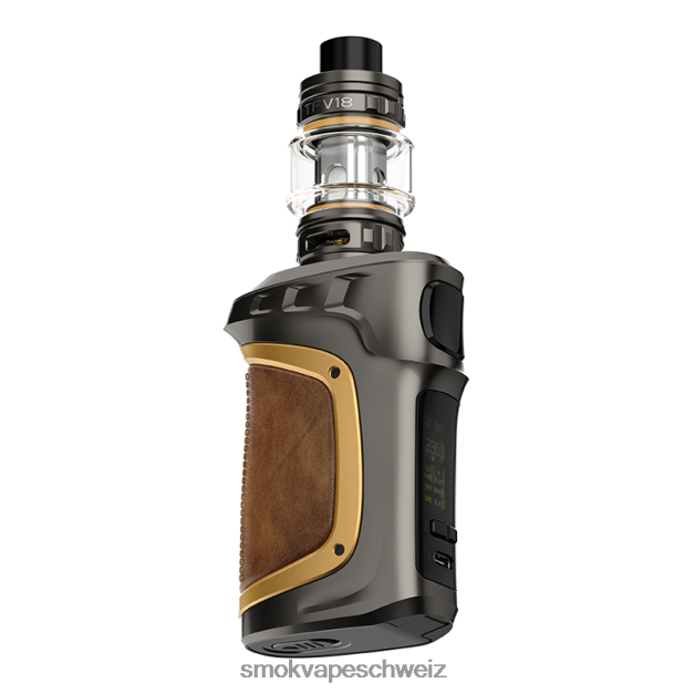 0482JT78 - SMOK atomizer kaufen - SMOK MAG-18 Bausatz Gun-Metal-Goldleder