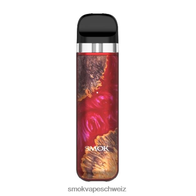 0482JT60 - SMOK vape shop Schweiz - SMOK NOVO 2x Bausatz rotes stabilisierendes Holz